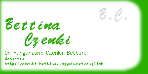 bettina czenki business card